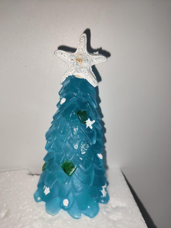 DIY Christmas Decoration Blue Christmas Tree Glass Creative Unique Decoration – Image 7