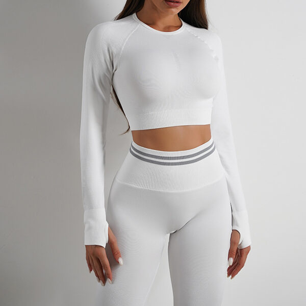 Seamless Yoga Pants Sports Gym Fitness Leggings Or Long Sleeve Tops Outfits Butt Lifting Slim Workout Sportswear Clothing – Image 5