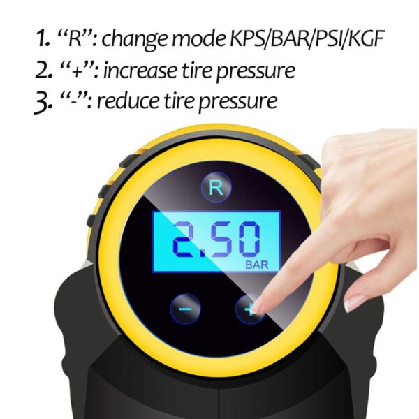 Automatic Portable Handheld Digital LED Smart Car Air Compressor – Image 7