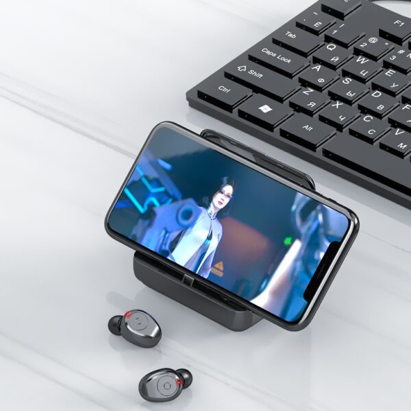 Multifunction Bluetooth Headset Binaural Movement Power Bank Phone Support – Image 5