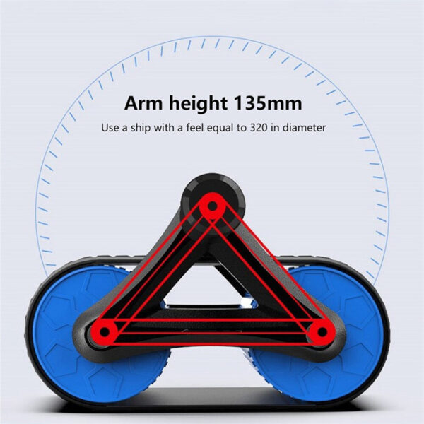 Double Wheel Abdominal Exerciser Women Men Automatic Rebound Ab Wheel Roller Waist Trainer Gym Sports Home Exercise Devices – Image 8