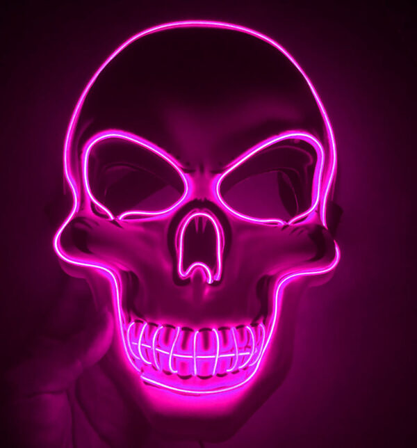 Halloween Skeleton Mask LED Glow Scary Mask – Image 7