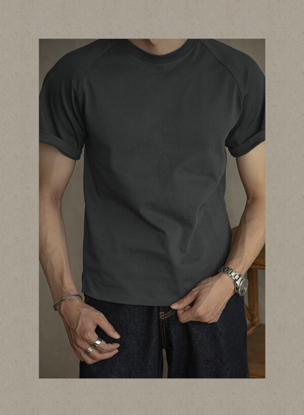 American Retro 300g Heavy Round Neck Dry T-shirt – Image 8