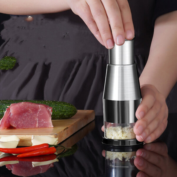 Garlic Crusher Onion Chopper Multipeler Vegetables Chopper Manual Garlic Press Machine Garlic Squeezer Kitchen Gadget – Image 2