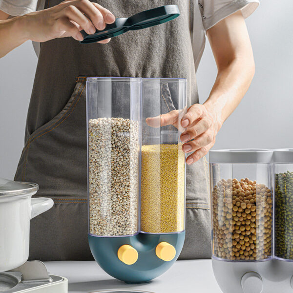 Kitchen supplies small general merchandise grain storage box food sealed can household grain storage tank plastic can – Image 3