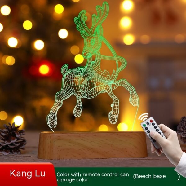 Christmas Decoration 3D Lamp Acrylic LED Night Lights New Year Valentines Day Christmas Kids Gift Christmas Ornaments – Image 6
