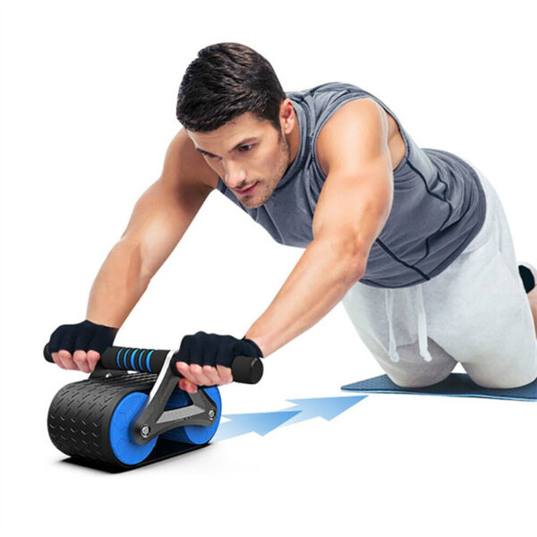 Double Wheel Abdominal Exerciser Women Men Automatic Rebound Ab Wheel Roller Waist Trainer Gym Sports Home Exercise Devices – Image 4