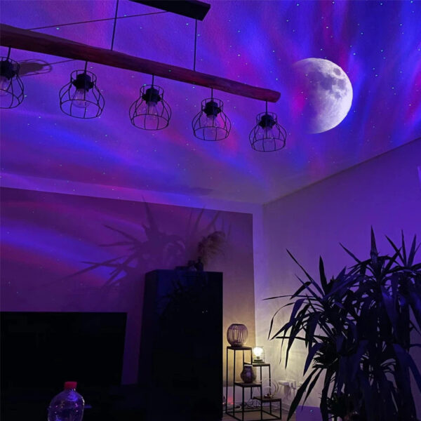 Aurora Borealis Starlight Projectors LED Galaxy Star Atmosphere Galaxy Night Light Home Bedroom Sky Moon Lamp Room Decor Gift – Image 4
