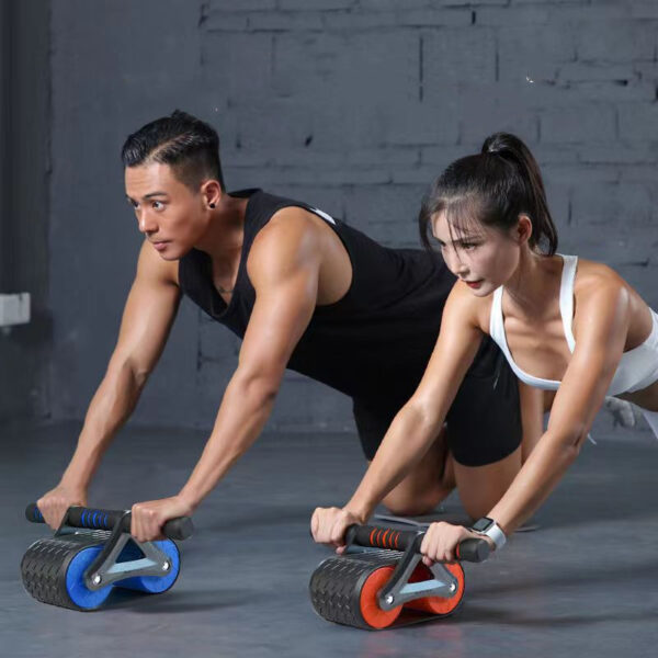Double Wheel Abdominal Exerciser Women Men Automatic Rebound Ab Wheel Roller Waist Trainer Gym Sports Home Exercise Devices – Image 5