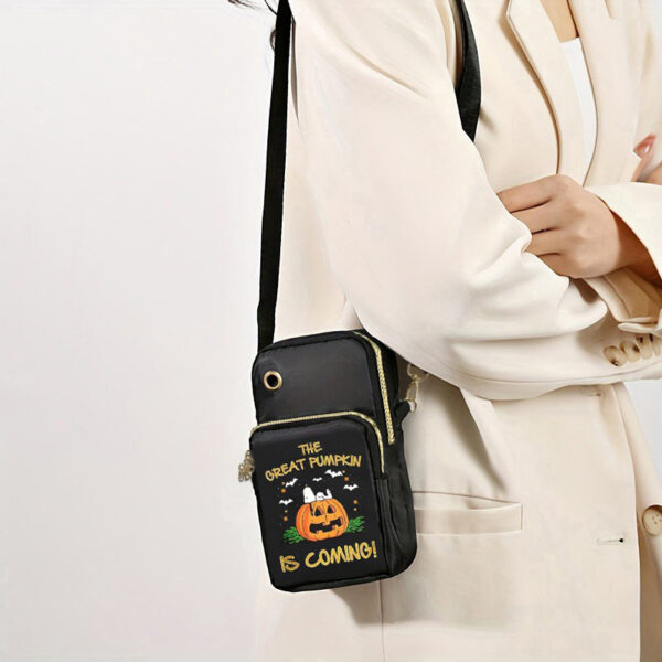Halloween Pumpkin Pattern Phone Bag Coin Wallet Cute Mini Crossbody Shoulder Bags For Kids Women – Image 2