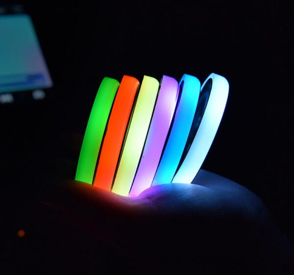 Colorful Cup Holder LED Light-up Coaster Solar & USB Charging Non-slip Coaster Ambient Light For Car Automatically – Image 5