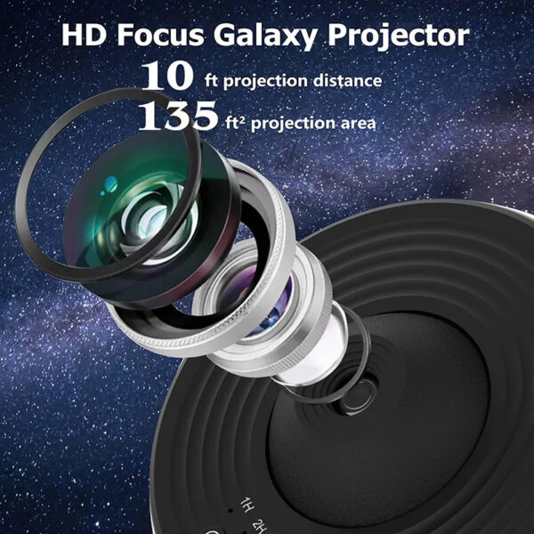 Night Light Galaxy Projector Starry Sky Projector 360 Rotate Planetarium Lamp For Kids Bedroom Valentines Day Gift Wedding Deco – Image 7