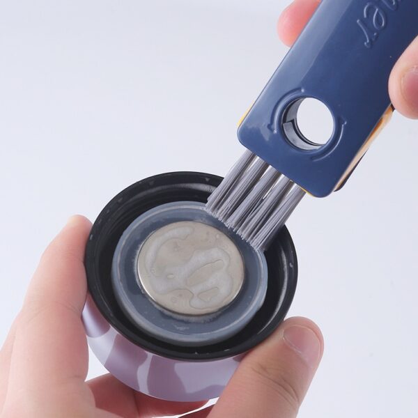 4 In 1 Bottle Gap Cleaner Brush Multifunctional Cup Cleaning Brushes Water Bottles Clean Tool Mini Silicone U-shaped Brush Kitchen Gadgets – Image 4