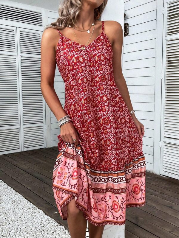 Women's Sleeveless Printed Casual Dress Maxi Vacation Beach Outfit – Image 2