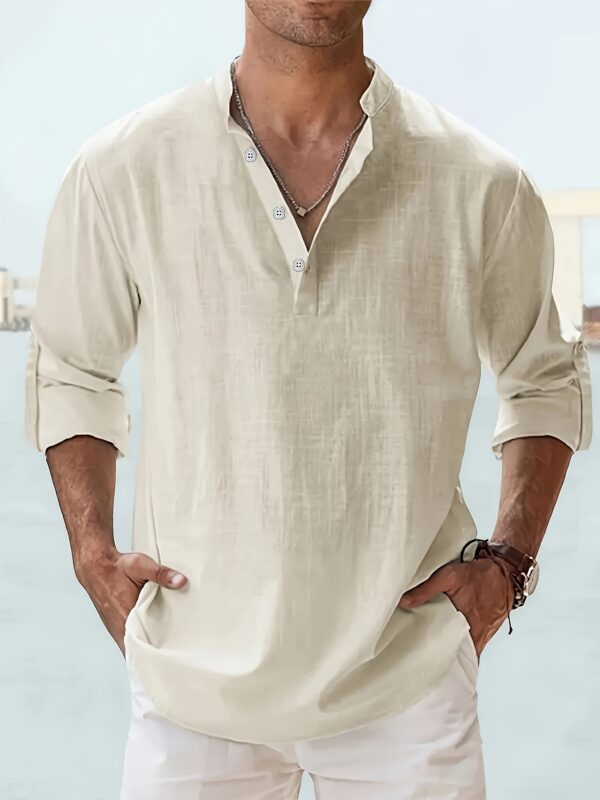 Men's Long-sleeved Breathable Button-down Shirt