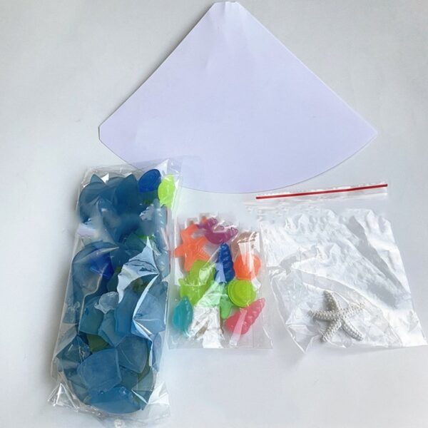 DIY Christmas Decoration Blue Christmas Tree Glass Creative Unique Decoration – Image 6
