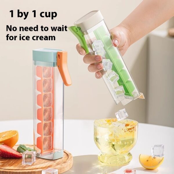 Ice Cube Mold Household Ice Maker Food Grade Press Ice Tray Ice Cube Maker Ice Tray Mold With Storage Box Kitchen Gadget – Image 2