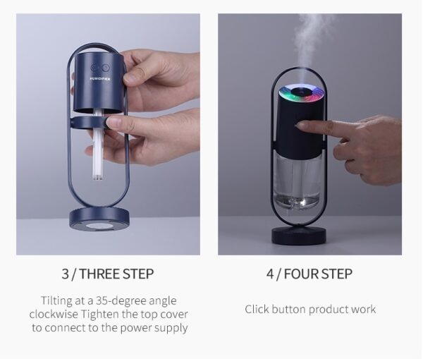 Magic Shadow USB Air Humidifier For Home With Projection Night Lights Ultrasonic Car Mist Maker Mini Office Air Purifier – Image 4