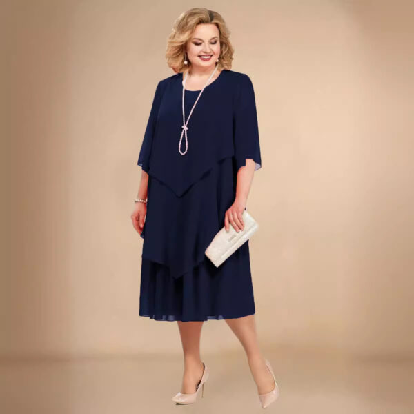 Chiffon Plus Size Mom Beach Dress – Image 4