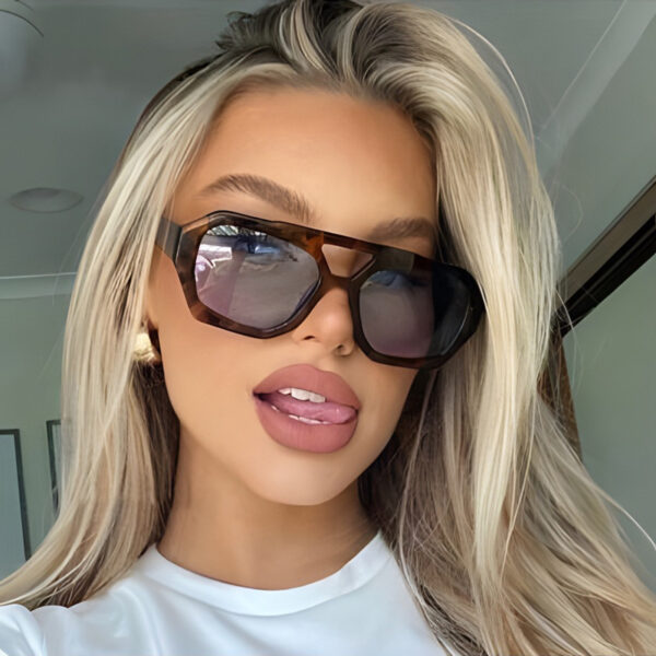 Ins Big Frame Leopard Sunglasses Summer Sunshade Beach Vacation Glasses – Image 3