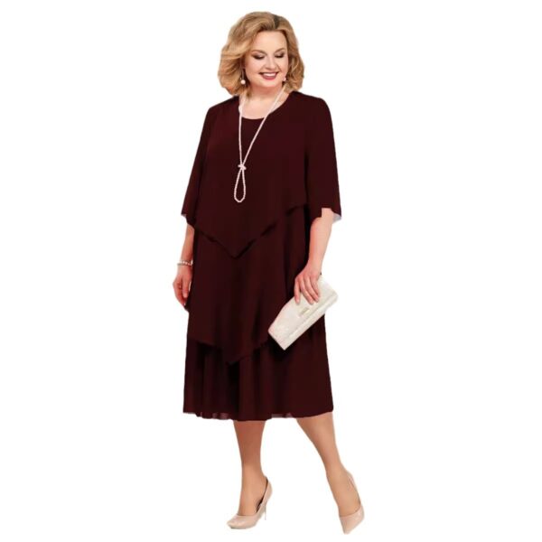 Chiffon Plus Size Mom Beach Dress – Image 5