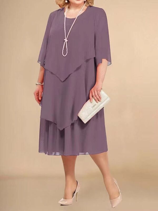Chiffon Plus Size Mom Beach Dress – Image 9
