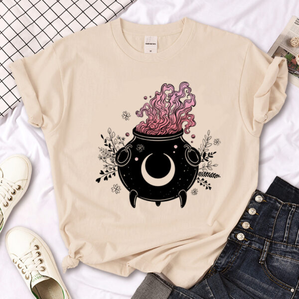 Witch Triple Moon Gothic Sun Tshirt Women Y2K Tee Female Des – Image 5