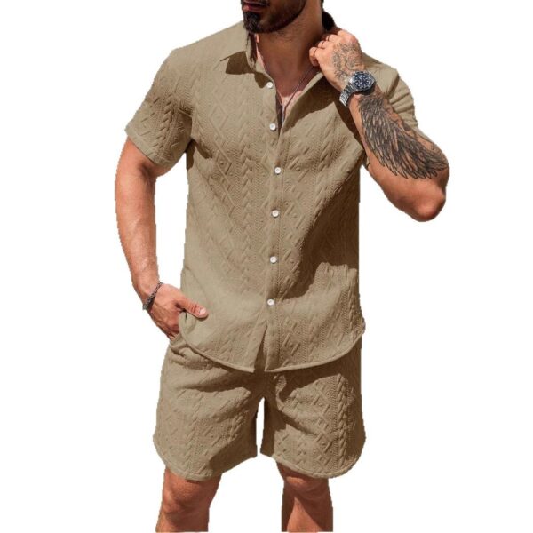 Men's Shirt Casual Loose Short Sleeves Shorts – Image 5