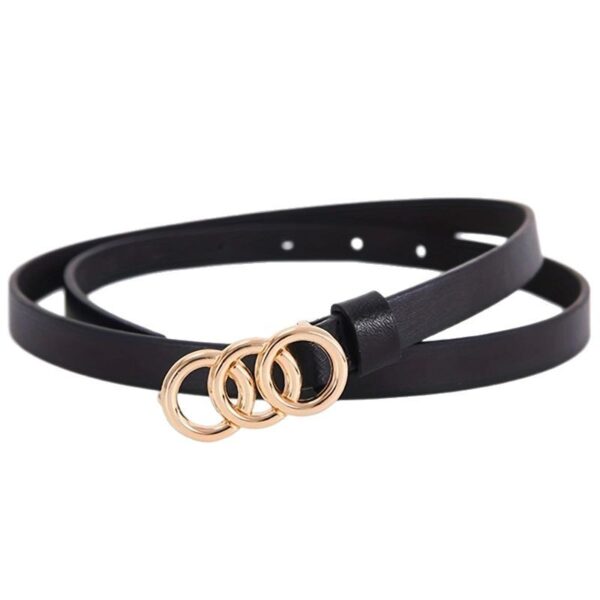 Women's Stylish Retro Minimalism 3-ring Thin Belt – Image 5