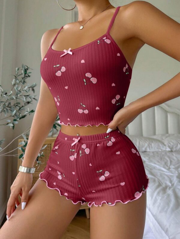 Summer Suspender Elastic Shorts Pajamas Women's Suit – Image 8