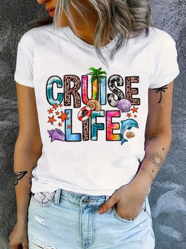 Women's Short-sleeved T-shirt Fashion Casual Home – Image 8