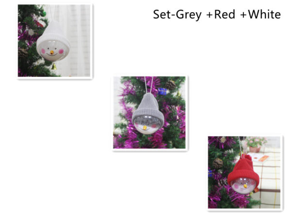 Christmas decorations creative Christmas Snowman children toys plastic Christmas Ball Christmas Pendant – Image 6
