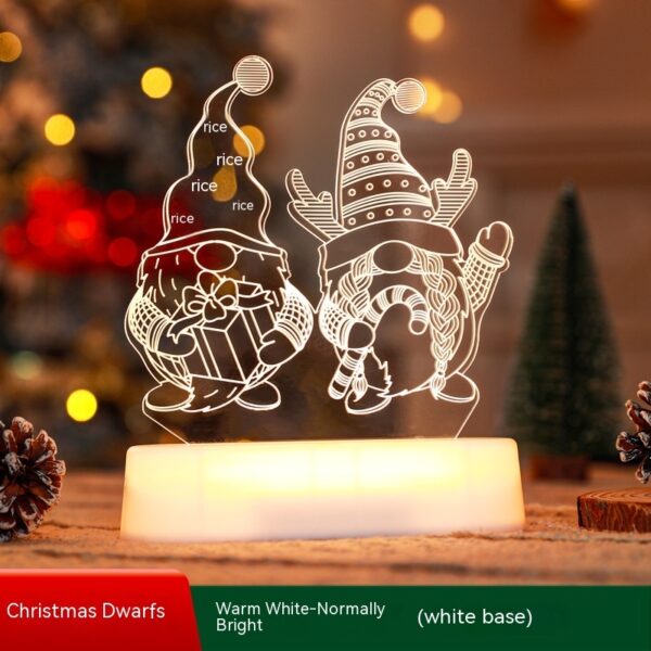 Christmas Decoration 3D Lamp Acrylic LED Night Lights New Year Valentines Day Christmas Kids Gift Christmas Ornaments – Image 9