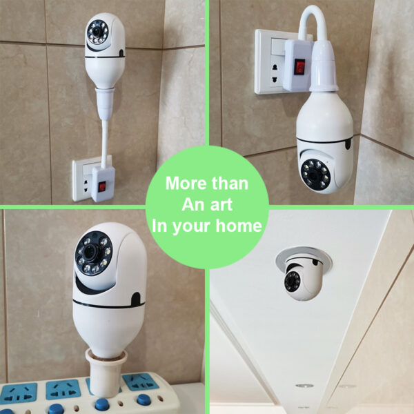 WiFi CAMERA 1080P Bulb 4X Zoom Camera E27 Home 5GWiFi Alarm Monitor – Image 3