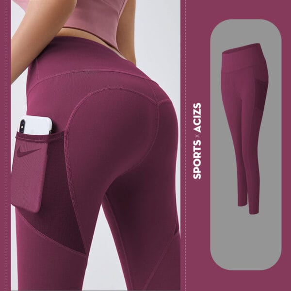 Yoga Pants Women With Pocket Leggings Sport Girl Gym Leggings Women Tummy Control Jogging Tights Female Fitness Pants – Image 9