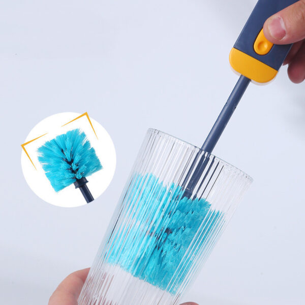 4 In 1 Bottle Gap Cleaner Brush Multifunctional Cup Cleaning Brushes Water Bottles Clean Tool Mini Silicone U-shaped Brush Kitchen Gadgets – Image 6