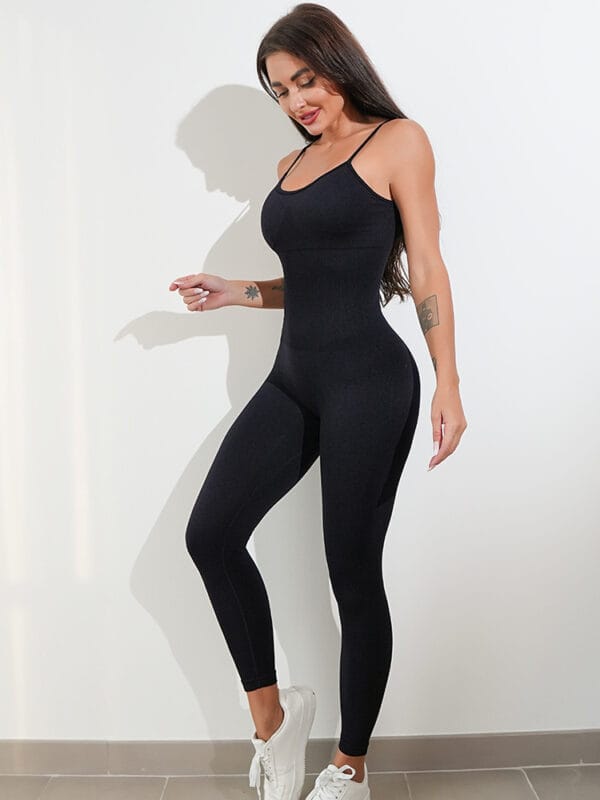 Womens Sexy Unitard One Piece Jumpsuit Spaghetti Strap Tummy Control Rompers Sleeveless Bodysuits Outfits – Image 5