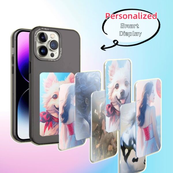 E-ink Screen Phone Case Unlimited Screen Projection Personalized Phone Cover Battery Free New Designer Luxury Phone Case – Image 2