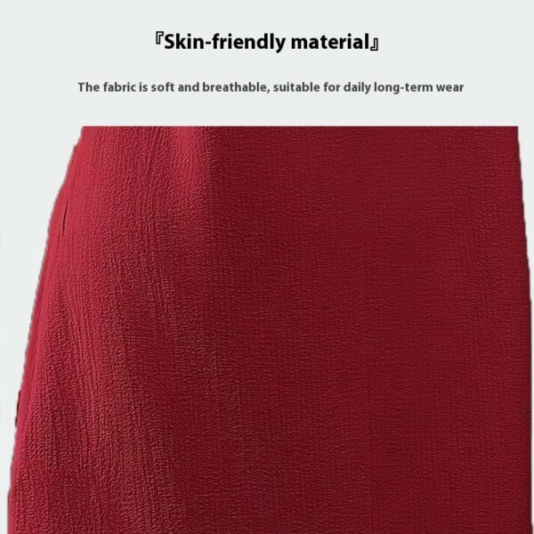Round Neck Short Sleeve Loose Women's Wear Dress – Image 4