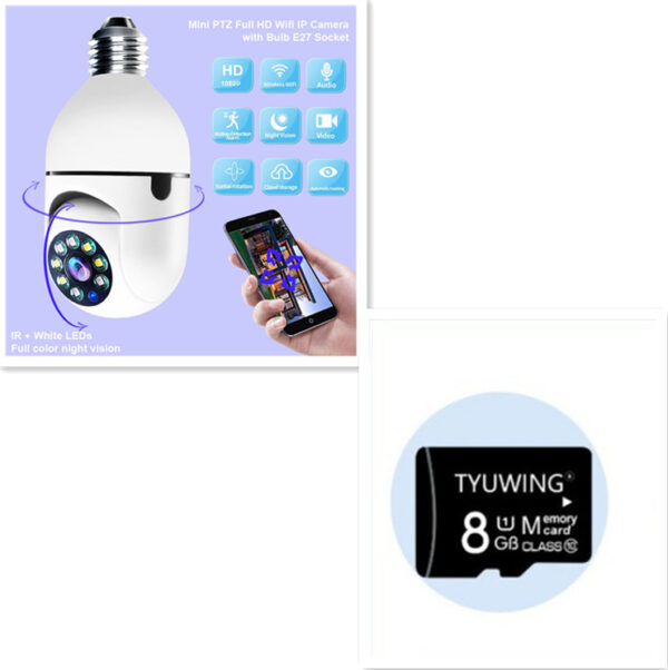 WiFi CAMERA 1080P Bulb 4X Zoom Camera E27 Home 5GWiFi Alarm Monitor – Image 10