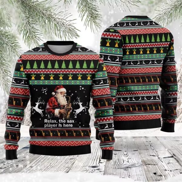 Santa Claus Funny Hip Hop 3D Digital Printing Top – Image 5