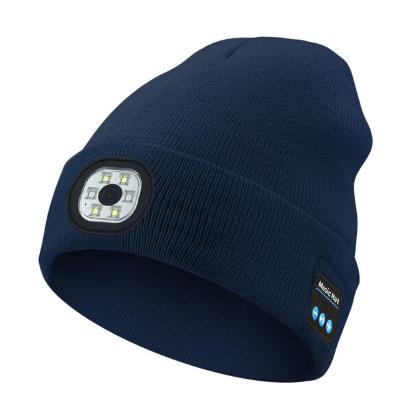 Removable And Washable Rechargeable LED Luminous Lighting Knitted Hat – Image 6