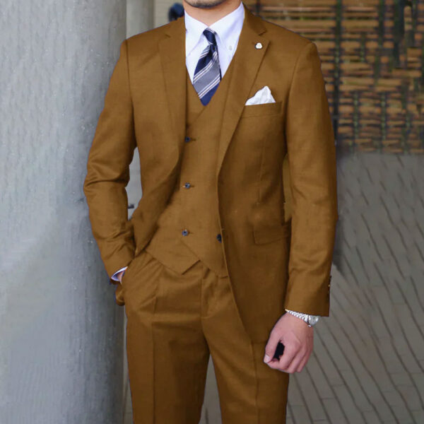 Men's Fashion Casual Slim Suit Three Pieces – Image 5