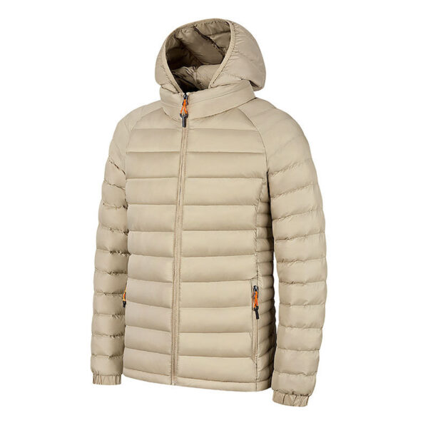 Winter Lightweight Hooded Coat With Pockets Fashion Warm Portable Zipper Jacket For Men Clothing Solid Color Outerwear Tops – Image 8