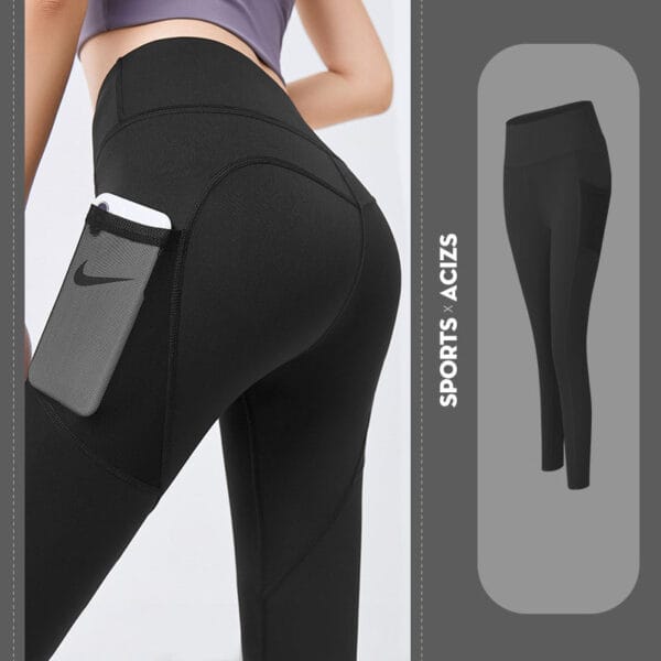 Yoga Pants Women With Pocket Leggings Sport Girl Gym Leggings Women Tummy Control Jogging Tights Female Fitness Pants – Image 4