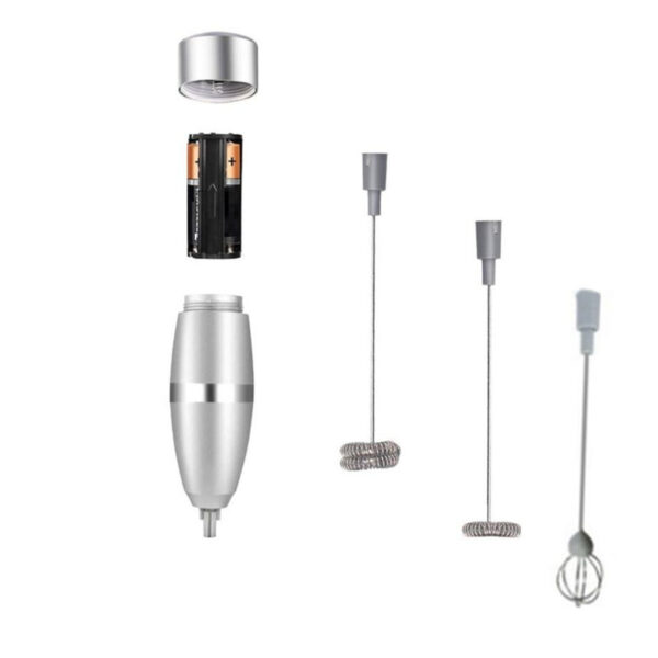 Stainless Steel Mixer Single And Double Egg Beater Electric Milk Frother – Image 3