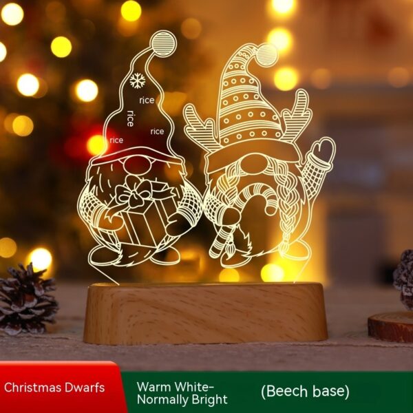 Christmas Decoration 3D Lamp Acrylic LED Night Lights New Year Valentines Day Christmas Kids Gift Christmas Ornaments – Image 10