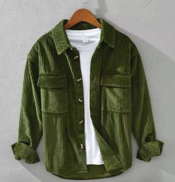 Men's Spring And Autumn High-end Corduroy Shirt – Image 5
