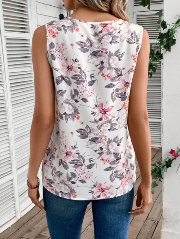 Women's V-Neck Casual Sleeveless Summer Top Vest Shirt – Image 6