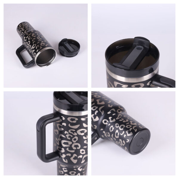 40 Oz Tumbler With Handle Straw Insulated, Stainless Steel Spill Proof Vacuum Coffee Cup Tumbler With Lid Tapered Mug Gifts For Valentine Lover Suitable For Car Gym Office Travel – Image 10